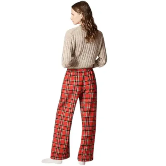 J.Crew Flannel Pajama Pant Good Tidings Plaid Women’s Size S CP545 New